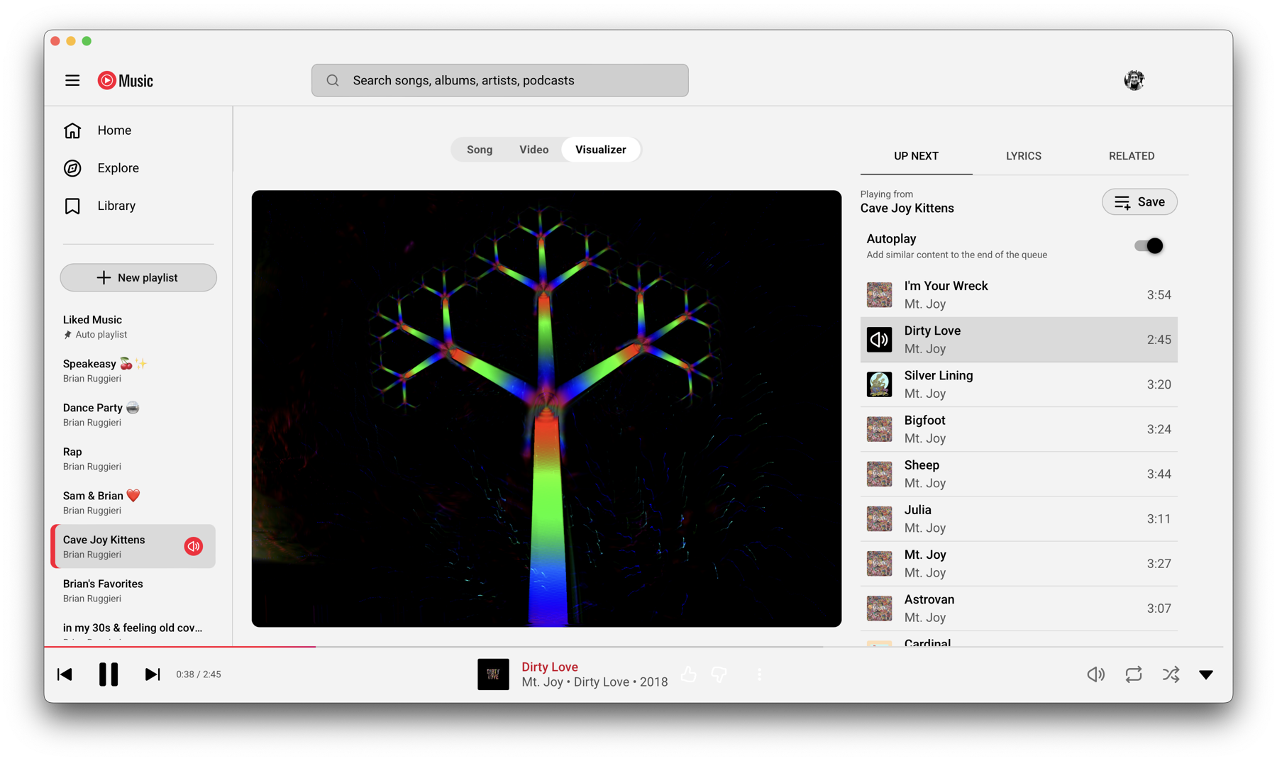 YouTube Music for macOS — hero screenshot